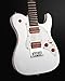 WestCreek TT-50KS Solid Body Electric Guitar, Mahogany Body, Maple Neck, Rosewood Fretboard, Rounded End Frets, Bone Nut, 22 Frets (White)