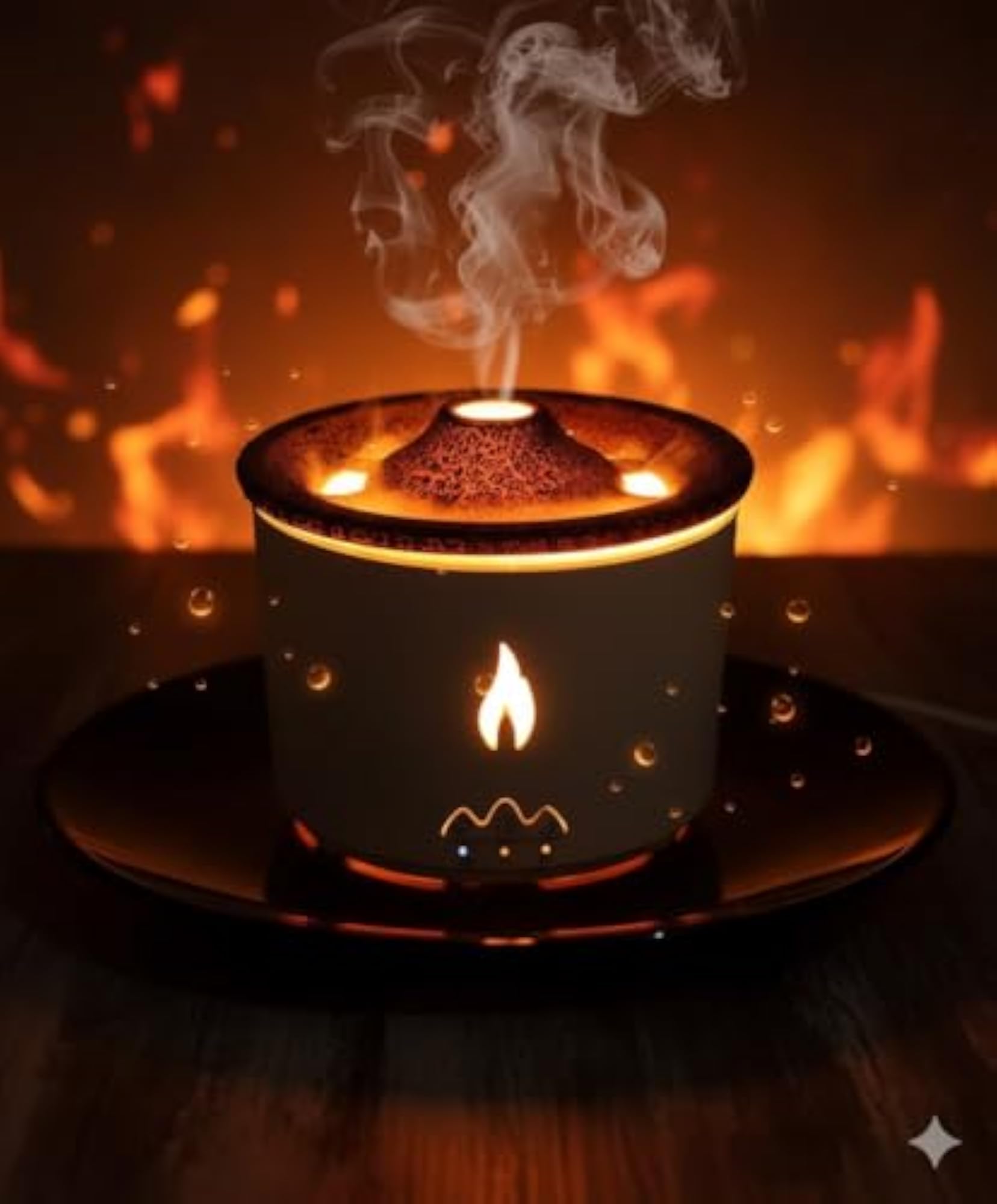 Flame Effect Ultra-Silent Essential Oil Diffuser, Relaxation Gift