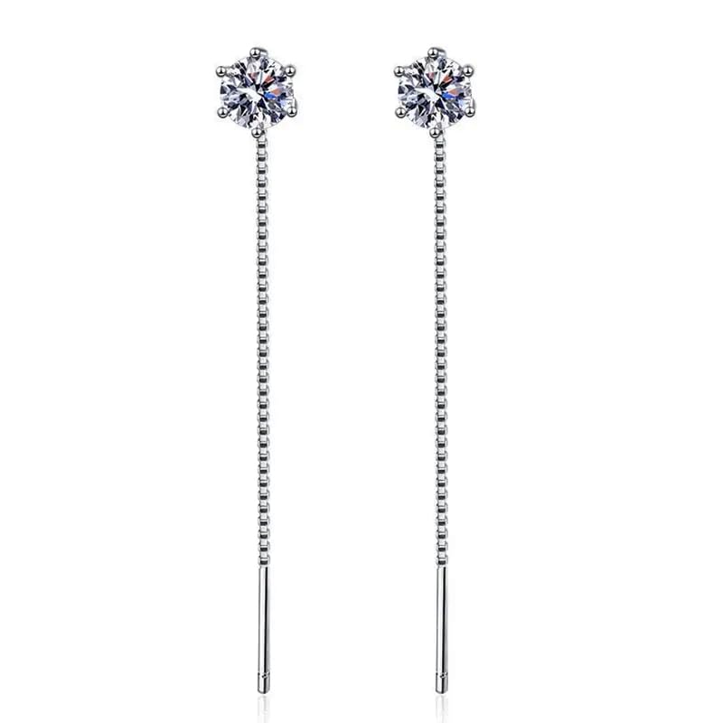 Via Mazzini Silver Plated Crystal Sui Dhaga Needle And Thread Dangle Earrings For Women And Girls (ER2435) 1 Pair (B0CS64G4YS) Amazon Price History, Amazon Price Tracker