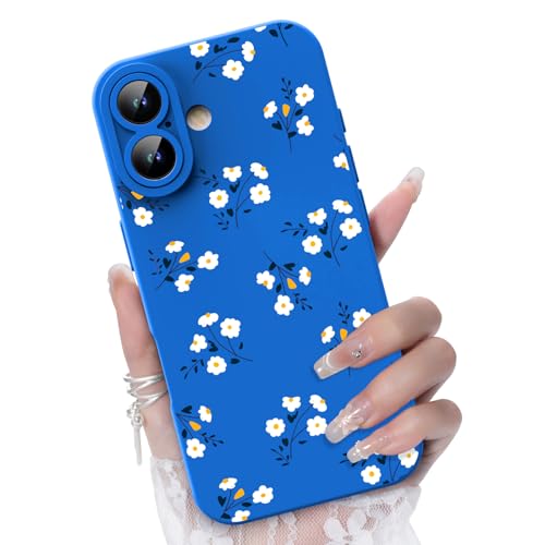 CASBST for iPhone 17 Phone Case, White Small Daisy Pattern, Blue