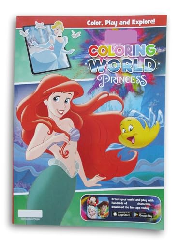 Coloring World Princesses - Libro da colorare e attività con adesivi, 80 pagine