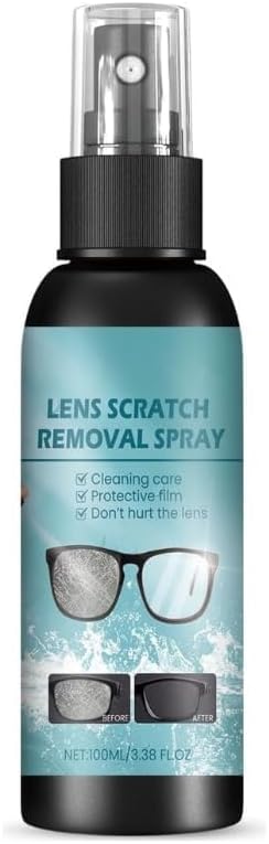 GLOBAL Lens Scratch Remover Spray,Scratch Repair Tool for Eyeglass and Sunglasses,with Cleaning Lenses and Removing Screen Scratch,Glasses Polishing Cleaning Fluids Kit