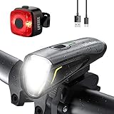 【3 Lichtmodi 】 Unsere LED Fahrradlicht vorne hat 3 Lichtmodi: smarter Automatikmodus, hoher Helligkeit von 50 LUX und mittel Helligkeit von 30 Lux. Ausgestattet mit intelligentem Lichtsteuerungsmodus passt die Fahrradlicht die Helligkeit automatisch zwischen 30/50 Lux an, um je nach Umgebungslichtdien die beste Balance zwischen Sichtbarkeit und Akkulaufzeit zu halten. Die Fahrrad led frontlicht kann 4-6 Stunden laufen (je nach Modus), während die Fahrradrücklicht 4 Stunden lang laufen kann.