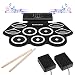 E-Drum, 9 Pads, mit Lautsprechern, 2 Pedalen, tragbare Rolltischtrommel, Drumsticks für Kinder und Anfänger