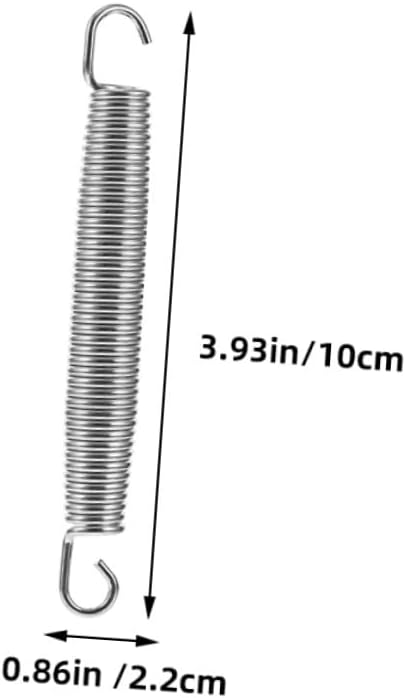 BESPORTBLE Galvanized Steel Trampoline Replacement Springs Small Sturdy Tension Coil Springs with Hook Ends for Outdoor Trampoline Parts Accessories Load-Bearing