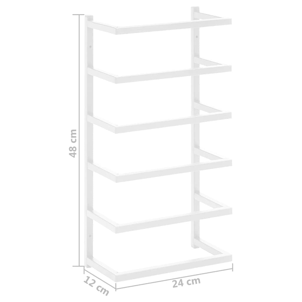 Generic Wieszak na Ręczniki, Stylowy i Stabilny Wieszak na Ręczniki Montowany na ścianie z dużą ilością Miejsca, 6-poziomowy Wieszak na Ręczniki do Organizacji łazienki (24x12x48cm)