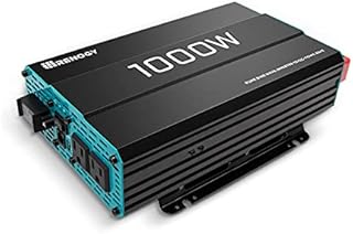 Renogy Pure Sine Wave Inverter 1000w Power Inverter DC 12v to AC 110v, Solar Inverter 12v to 110v Converter with 5V/2.1A USB Port, 2 AC Ports, Remote Controller