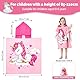 MOKANI Badeponcho Kinder mit Kapuze, Mikrofaser Handtuch Poncho mit Kordelzugbeutel, Weich & SaugfäHig Strandtuch Badetuch Badehandtuch füR MäDchen (Kinderhöhe: 85-110 cm)
