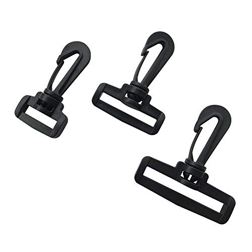 ZQMALL 10pcs 2 inch Plastic Swivel Snap Hooks Rotate Buckles Bag Belt Strap Buckle,Q195