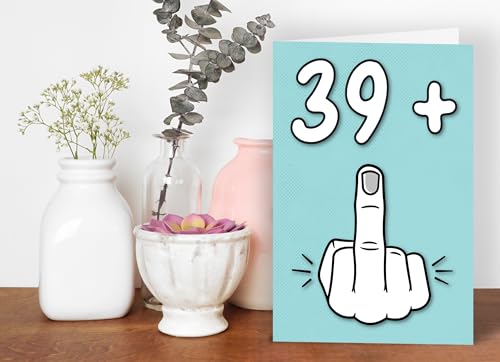 40th Birthday Card, 39 + 1 Today, Funny Birthday Card for 40 Year Old Women or Men, - Image 2