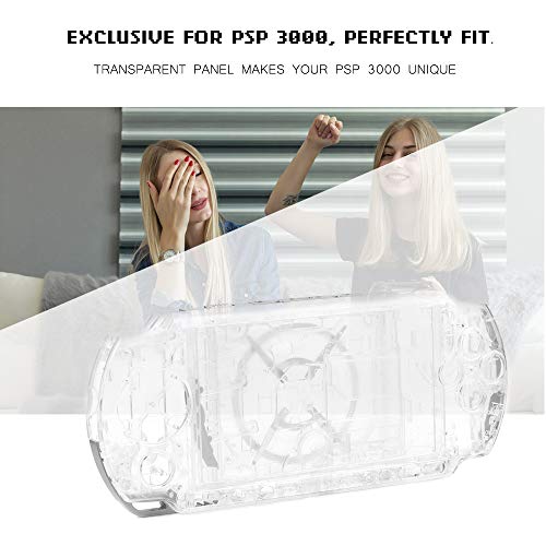 Replacement Full Housing Console Game Shell Case Cover Back Repair Parts For Psp 3000 ,Playstation Portable 3000 System , Shock Absorption And Anti Scratch Design Silver #TOP3