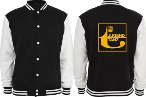 Chaqueta universitaria FDJ de baile juvenil con cazadora béisbol retro urbana