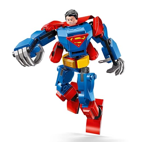 DC Mech di Superman Contro Lex Luthor - Action Figure Giocattolo del Supereroe Snodabile con 2 Minifigure, Giochi per Bambini e Bambine da 6 Anni in su, Idea Regalo da Collezione 76302 - Lego - Immagine 5