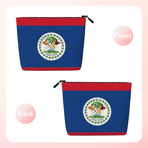 Belize Flag Patterned travel cosmetic bag, multifunctional storage bag, specially designed for daily necessities storage,2