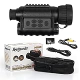 Monocular Digital de visión Nocturna por Infrarrojos con visión Nocturna de 6 x 50 mm con 32 G de Memoria, cámara y videocámara, Toma Fotos de 30 MP y vídeo 720p de 1300ft para