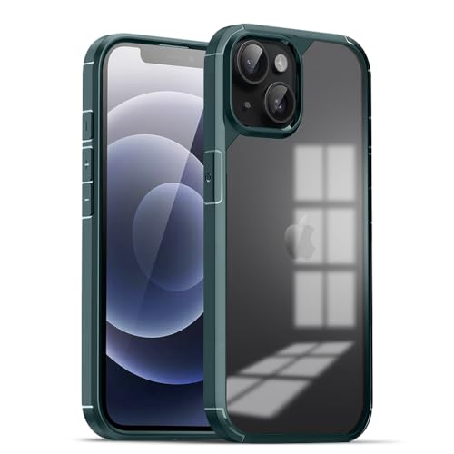 Image of KARWANBack Cover |Shockproof Bumper Case | Full Camera Protection | Raised Edges | Super Soft Side TPU | Bumper Case for iPhone 14 Plus -Green