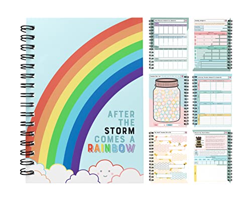 Slimming World Compatible Food Diet Diary Log Journal Weight Loss Wellness 7 Week Duration With Stickers 2024 (After The Storm Comes A Rainbow)