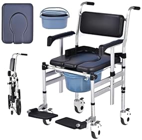 車椅子 多機能 3 in 1 入浴用車椅子 手押し 折り畳み 入浴用車いす 入浴用車いす - Amazon.co.jp