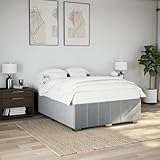 【Design Moderne et Élégant】Le coloris gris clair et les lignes épurées de ce cadre de lit s'intègrent parfaitement à tous les styles de décoration. Ce canapé lit design apporte une touche d'élégance contemporaine à votre chambre à coucher.
