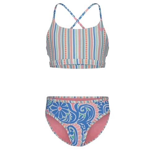 Image of Roxy Girls' Two-piece Bikini Swimsuit Set, UPF 50+ Sun Protection, Quick-Dry Bathing Suit