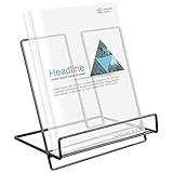 Actume Metal Cookbook Stand Iron Reading Cookbook Holder, Home Wrought Iron Simple Folding Stand Music Stand Magazine Reading Rack Tablet Stand for Home Office Daily Use