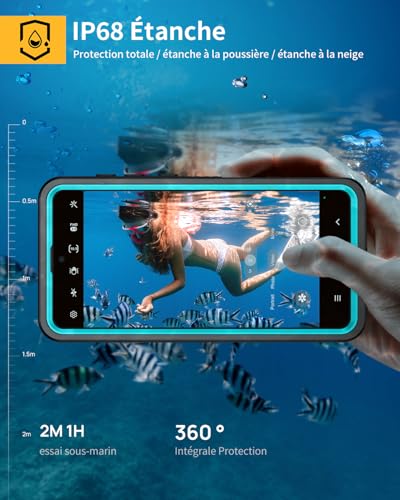 Étui Samsung S25 Edge incassable 360 bleu de haute précision