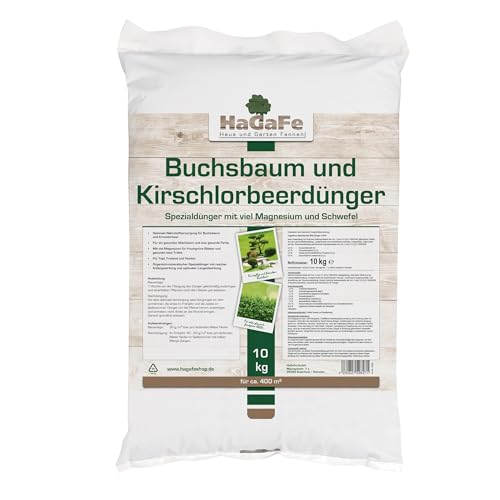 HaGaFe Buchsbaum & Kirschlorbeerdünger organisch mineralischer Spezialdünger, 10kg (1x10kg)