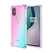 Produktbild TANYO Hülle Geeignet für OnePlus Nord N10 5G, Ultradünn Weich Silikon Farbverlauf TPU Handyhülle, [Vier Ecken Verstärken] Stoßfest Transparent TPU Silikon Case Handyhülle. Pink/Grün