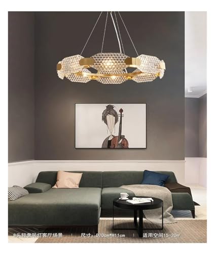 Lampe LED bague en verre luxe et moderne pour un salon chic et design