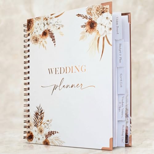 Beautiful Boho Wedding Planner Book and Organizer - Enhance Excitement and Makes Your Countdown...