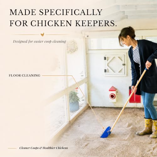 Image of The Coop Scoop Ground 2-in-1 Chicken Poop Scooper & Rake, 48 inch Handle