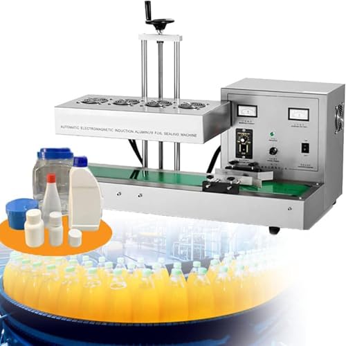 Sellador automático de inducción electromagnética para botellas, solución de sellado continuo, perfecto para varios tamaños de botellas