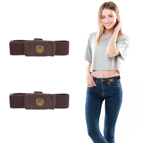 No Buckle Belts for Men and Women (2 Pack)