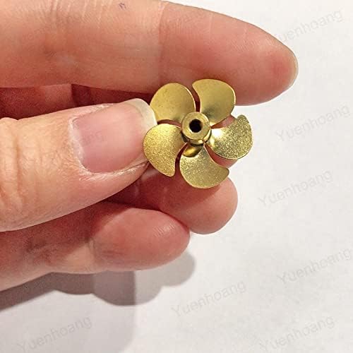 1Pair Brass 5-Blade Propeller Dia. 20mm Shaft/Motor Hole 2mm Paddle Positive Negative Screws Props for RC DIY Model Boat Modify