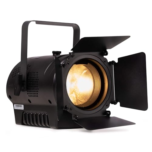 BeamZ Professional BTK050Z-3 Projecteur Fresnel LED 2x50W CW/WW - Zoom manuel, DMX XLR 3 broches, Idéal théâtre, studio, scènes, captation vidéo,...