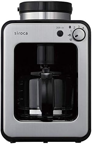 Amazon.co.jp: siroca 全自動コーヒーメーカー 新ブレード搭載 ガラス 