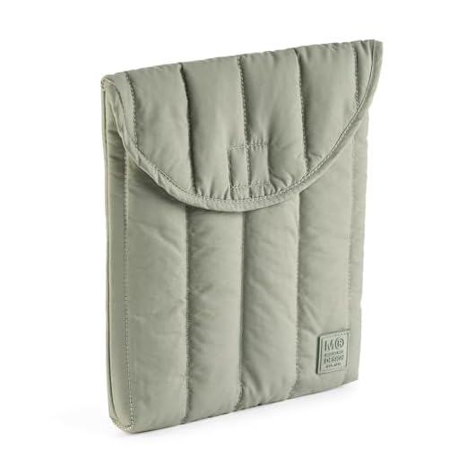 Miquelrius - Funda para Tablet 10”, Acolchada y Ligera, Protección con Espuma Interior, Tejido Repelente al Agua, Detalles en Silicona, Kaki