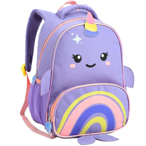 Mochila Bolsa Mala Escolar Infantil Bichinhos 3D Creche Pré Fundamental Menino Menina Criança (NARVAL)