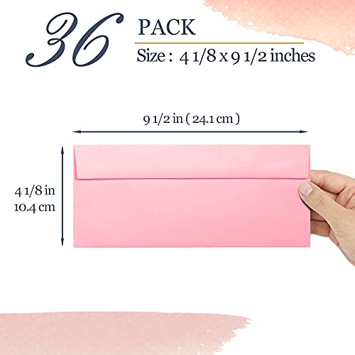 Colored-Envelopes-Letter-Size-36-Pack-10-Business-Envelopes-4-18-x-9-12-Inches-6-Colors