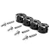 4Pcs Alloy 8mm Hex Wheel Hub Widen Adapter for 1/10 RC SCX10 D90 (Black)