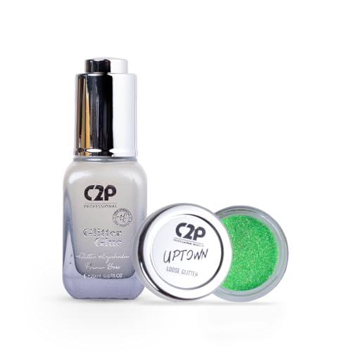 Image of C2P Pro Sparkle Duo Glitter and Glue Kit - Eyeshadow for Eye & Body Makeup | Waterproof, Quick-Drying for Stunning Shimmer Looks (Choice 23)