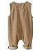 SEAUR Toddler Baby Boys Girls Bib Overalls Strap Solid Color Corduroy Romper Suspender Jumpsuit Cute Fashion Overalls Fall Winter Trouser Brown 12-18 Months