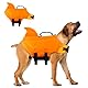 Schwimmweste Hai Hunde, Darryy Schöner Hunde Schwimmanzug, Blickfang Schwimmweste Hund Haifisch(Orange, L)