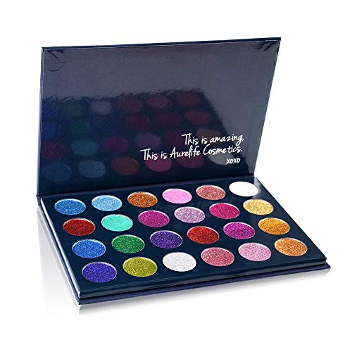 Pro Glitter Eyeshadow Palette - 24 Colors Glitter Eyeshadow Palette Shimmer Ultra Pigmented Makeup Eye Shadow Powder Long Lasting Waterproof