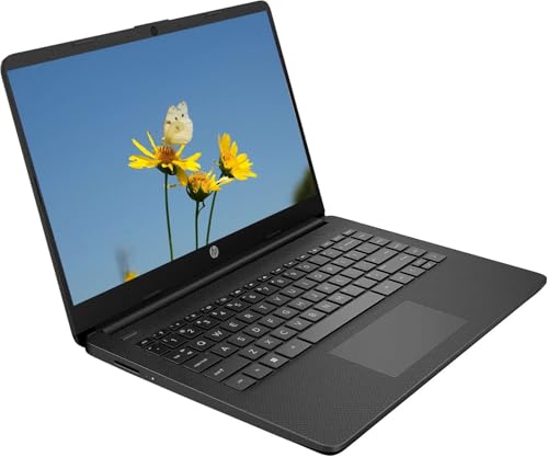 Image of HP AI-Powered 14 inch HD Laptop with Microsoft Office and 1TB Cloud Storage Included for 1-Year| 16GB RAM|128GB SSD| Intel 4-Core CPU| Webcam| Ultra Light|Windows 11| RK Bundle| Black