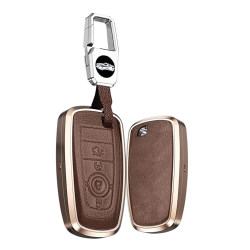 Coque de clé Ford Fusion marron 4 boutons boîtier alliage pour Explorer Edge