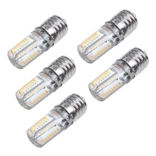 KEALLANS 5X E17 Socket 5W 64 Lampe LED Ampoule 3014 SMD Blanc Chaud AC 110V-220V