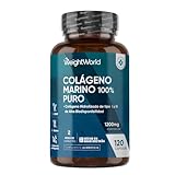Colágeno Marino Hidrolizado 100% Puro 1200 mg - 120 Cápsulas de Péptidos de Colágeno de Pescado Hidrolizado Tipo I y III - Suministro para 2 Meses, Sin Gluten y Sin OGM