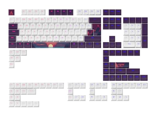 Touches Sunrise PBT Dark Project durables avec layout universel ANSI ISO