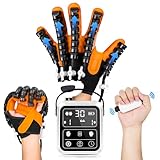 Dvoliaw Hand Rehabilitation Robot Gloves, 3rd Generation Portable USB Chargeable Hand Stroke Recovery Equipment, 4 Modes & 9 Strength Levels Robot Hand Gloves For Hemiplegia Hand Therapy, Left hand XL